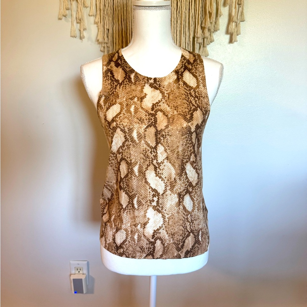 Ralph Lauren Brown Snake Print Tank Top M/L
